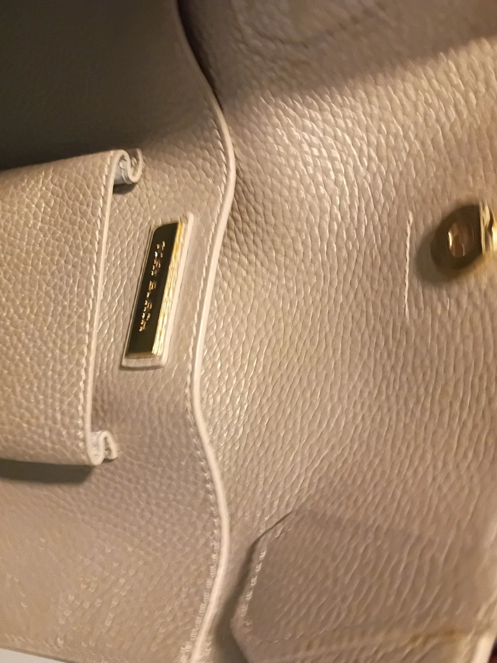 Tory Burch Metallic Silver Pebbled Leather Tote NWOT